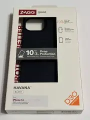ZAGG Gear4 HAVANA Case for Apple iPhone 14 - Black (10ft Drop Protection)