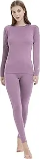 [Iguana] Womens 100% Merino Wool Base Layer Sets for Ski Lightweight Thermal Underwear
