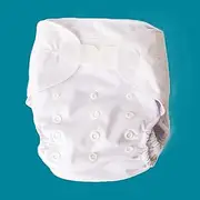 Monarch Ultimate Wipeable Cloth Nappy with Hook and Loop Closure, White