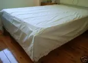 Pretty Pink Floral Embroidery Bed Sheet Valance KING