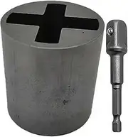Universal Jack Socket Adapter for Hand Drill, Heavy-Duty Socket Converter for Scissor Car Jack, Easy Tire Change Tool with a 1/2 in Socket Adapter Bit, Compact & Rust-Resistant