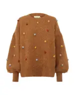 Alemais Pom Pom Balloon Sleeve Sweater