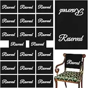 Reserved Seating Chair Signs for Church Pew, Wedding, Meeting or Event - Cloths Placeholder, 11.81 x 17.72 Inches (Black, 20 Pack)