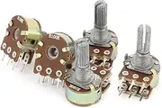 Aexit 5 (Potentiometer) Pcs B100K Type B 100K Ohm 6 Terminal Dual Linear Rotary (83ry203qf667) Taper Potentiometer