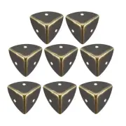 Metal Box Corner Protectors Edge Guard Protector 28x28x28mm Bronze Tone 8pcs