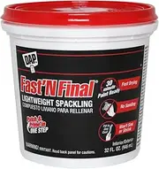 DAP Fast 'N Final Lightweight Spackling 946ml - Quick Dry, No-Sand Formula for Interior/Exterior - Easy One-Step Patch & Prime for Drywall, Wood, Stucco & Brick