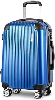 [Wanderlite] 28-inch (71cm) Hard Shell Suitcase with TSA Lock, 100L Capacity, 360° Spinner Wheels - Large Blue Luggage