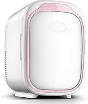 6L Mini Fridge Small Car Refrigerator Electric Reefer Food Heater Beverage Cooler Portable Beauty Fridge AC+DC Power Compatibility Compact Skincare Refrigerator For Bedroom, Office, Dorm, Car(Pink,Onl