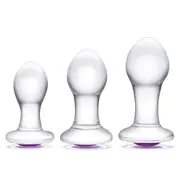 Glas 3-Piece Bling Butt Plug Anal Training Kit