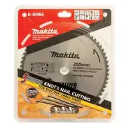Makita 255mm 64T TCT Circular Saw Blade for Knot & Nail Cutting - Mitre Saw - Sp