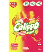 Calippo Streets Mini Ice Block Raspberry & Pineapple 375mL x 10 pack