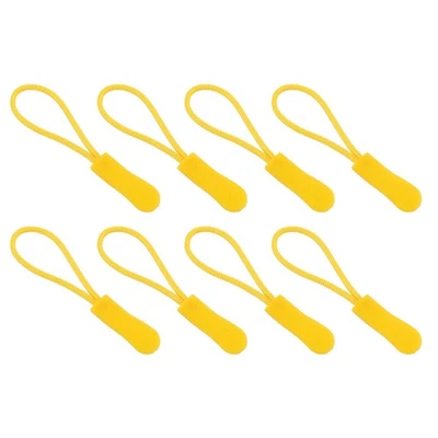 50Pcs Zipper Pulls Replacement Cord Extender, 63.3mm Yellow