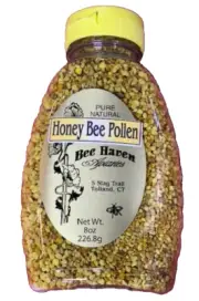 Honey Bee Pollen Bottled by Bee Haven Apiaries 8oz.