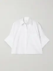 [TWP] TWP - Next Ex Cropped Cotton-poplin Shirt - White - XXS XXS White
