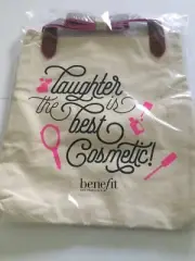 NEW❤Bag❤Benefit♡Laughter is the Best Cosmetic❤Canvas Tote ❤Shopper Bag