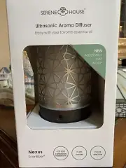 Serene House Eclipse Ultrasonic Essential Oil Diffuser Adjustable Mist & Colors