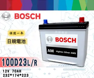 【茂勝電池】BOSCH 100D23L 100D23R 博世 免加水 日規電池 汽車電瓶 韓國製造 同 55D23L