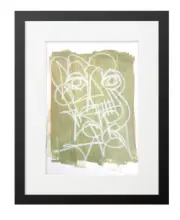 Corbellic Abstract 12x9 Astronaut Cubism Portrait Urban Paper Art Original