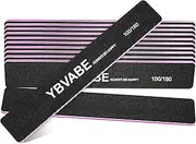7Pcs Nail File,100/180 Grit Double Sided Nail Files, Professional Reusable black Emery Boards Manicure Tool for Precision Nail Shaping, Premium Salon Quality, Dual Grit Manicure and Pedicure Tool