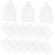 BESTYASH 100pcs Organza Drawstring Bags for Weddings Birthdays and Parties Small Sheer Favor Pouches for Candy Cookies and Breathable Mesh Design