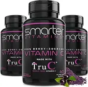 (3 Pack) Raw Whole Food Vitamin C Natural Immune Support from Berries, Premium Antioxidants, Bioflavonoids & Polyphenols, 180 Vegan Capsules