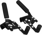 TOKIDNY Wheelchair Brakes Accessory Set Antislip Wheel Locks for Manual Wheelchair Easy Install Upper Screw Fixation Black Metal Construction Pair