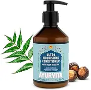 Ayurvita Conditioner – Natural Nourishing Dandruff Conditioner – Hair Care with Neem & Reetha – Ayurvedic Daily Hydrating Conditioner - Moisturizing Cleansing Conditioner –For Women & Men - 10 fl oz