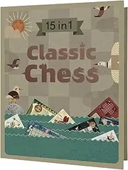 Chess Book - Classic Portable Chess Set - Compact Family-Friendly Strategic Game for Kids, Adults, Home, School, Party, Outdoor