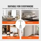 Clear Acrylic End Table Round Coffee Side Table Solid Base Modern Design 21.4