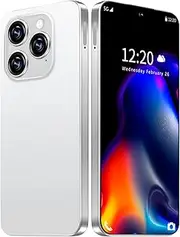 AOZVEIZ 16 PROMAX Unlocked Phone, 8+256GB Smartphone, Android 13.0, Long Battery Life 7000mAh, 6.99“ HD Screen with 128GB Memory Card, Face ID/Dual SIM/5G/Fingerprint Lock/Photos/GPS (White)