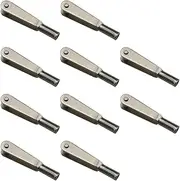 10PCS M2 Thread Clip Self-Locking Metal Clevis Clips Mini Snap Links for Fix Wing RC Airplane RC Model Parts Electric Plane, Silver