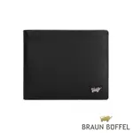 【BRAUN BUFFEL】德國小金牛 HOMME-M紳士系列8卡皮夾（黯黑）