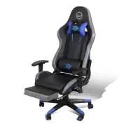 NRG RSC-G100BL BLUE RECLINABLE BACK&LEG RESTS RACING STYLE OFFICE GAMING CHAIR