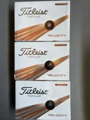 Titleist Velocity Matte Orange Golf Balls - Boxes Have Some Wear - New