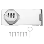 Password Rotary Hasp Locks Mechanical Cabinet Combination Latch Locks 5" Silver