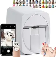 QLXYYFC Nail Art Printer, 3D Tabletop Nail Printer Machine,Multifunction Portable Mobile Nail Painting Machine for Nail Studio/Manicurist/Nail(White)