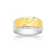 9ct Gold & Sterling Silver Southern Cross Gents Ring