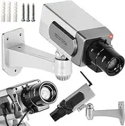 Retoo Dummy Surveillance Camera, Dummy Camera, Professional Dummy Camera for Indoor, Outdoor, Security Camera, Home Security, Wall Mount, 15.5 x 7 x 22.2 cm, Grey