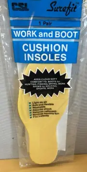 Men Sz 9 Work&Boot Cushion Insoles Walking Padded Feet Comfort Absorbs Shock