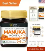 Raw Manuka Honey MGO 260+ /10+ - 8.8oz 250g Medicinal Strength - High Certifi...
