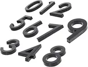 Hoement 10Pcs Wall Mounted Number Sign Durable Door Hanging Decor Easy Installation House Address Plaque Stylish Modern Design for Home and Outdoor Use Adhesive Address