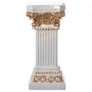 Fiberglass White and Gold Plinth Roman Style Column Ionic Piller Pedestal Stamd