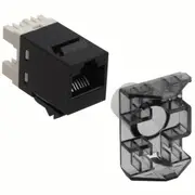 SL110 Series Modular Jack, RJ45, category 6, T568A/T568B, unshielded, without dust cover, black - KRO9-1375055-2