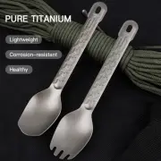 1 X Titanium Spork Spoon Camping Dinner Spork Cutlery Flatware Outdoor/For Home