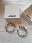 JACQUEMUS Les Creoles Node Earrings Light Gold $312