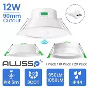 LED Downlight Kit PIR Sensor 12W 90mm CCT Round Dimmable&Non Dim Spotlight IP44