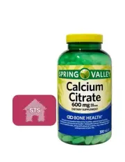 Spring Valley Calcium Citrate 600 mg 300 Tablets - Bone & Joint Health + STS ...