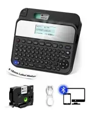 Label Maker Machine with-Tape D480BT Bluetooth Rechargeable Label Maker with ...