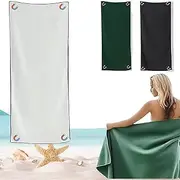 190 * 76CM Oversized Microfiber Bath Towel, Outdoor Magnetic Bath Towel, Quick-Dry Sand-Resistant Beach Magnet Towel with Magnetic Closure for Travel, Swimming, Pool, Yoga, Hiking, Camping(Black)