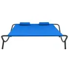 2-Person Outdoor Lounge Bed Day Bed Patio Chairs Garden Furniture Blue